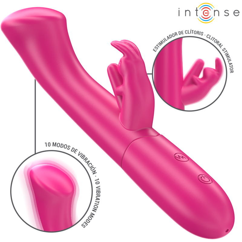 INTENSE - JULIETA RABBIT VIBRATOR 18.6 CM 10 VIBRATIONS PINK - NOCTURNA DESIRES