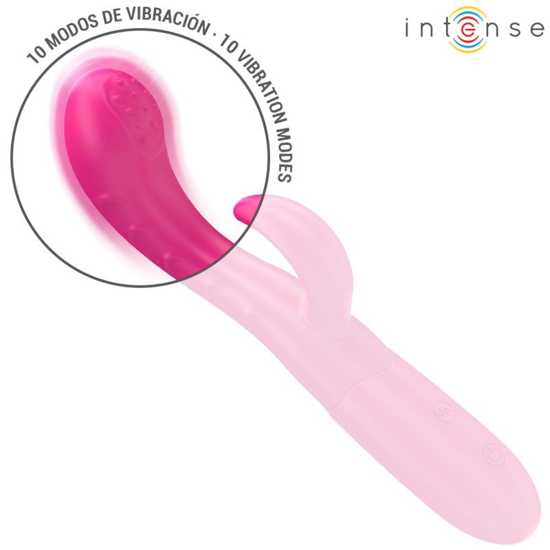 INTENSE - AMARA VIBRATOR WITH STIMULATING TONGUE 10 VIBRATIONS PINK - NOCTURNA DESIRES
