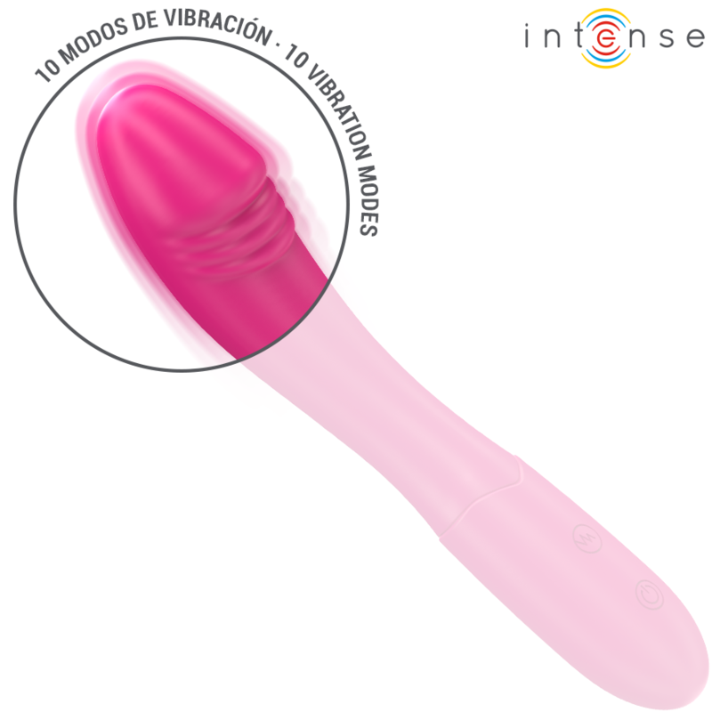 INTENSE - BELINDA VIBRATOR 19 CM FLEXIBLE 10 VIBRATIONS PINK - NOCTURNA DESIRES