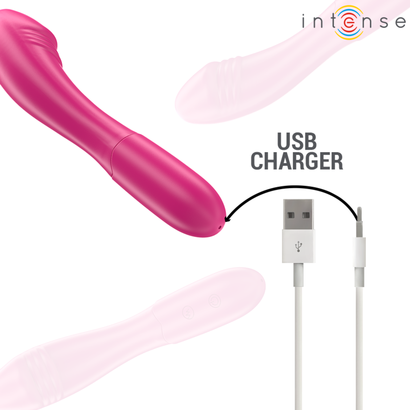 INTENSE - BELINDA VIBRATOR 19 CM FLEXIBLE 10 VIBRATIONS PINK - NOCTURNA DESIRES