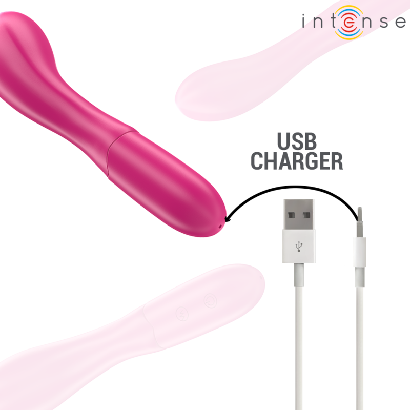 INTENSE - LISETTE VIBRATOR 19 CM FLEXIBLE 10 VIBRATIONS PINK - NOCTURNA DESIRES