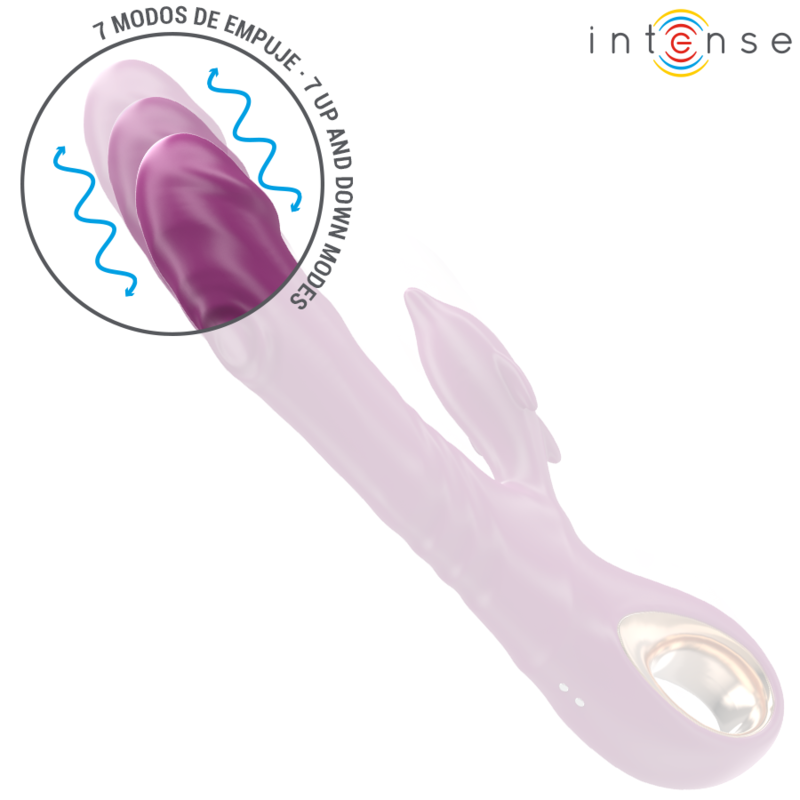 INTENSE - HALLE MULTIFUNCTION VIBRATOR WITH DOLPHIN STIMULATING TONGUE PURPLE - NOCTURNA DESIRES