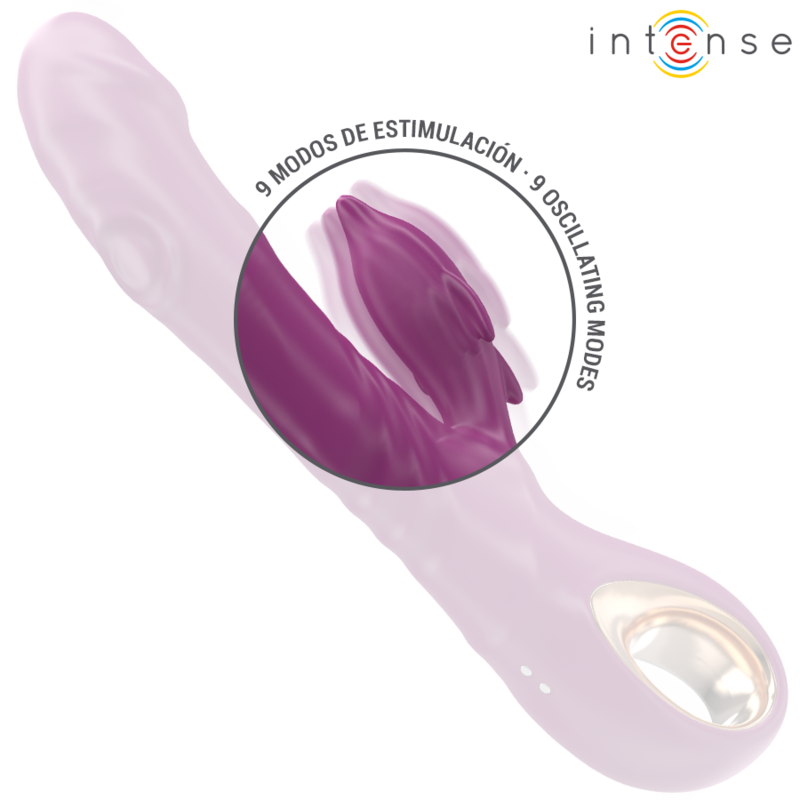 INTENSE - HALLE MULTIFUNCTION VIBRATOR WITH DOLPHIN STIMULATING TONGUE PURPLE - NOCTURNA DESIRES