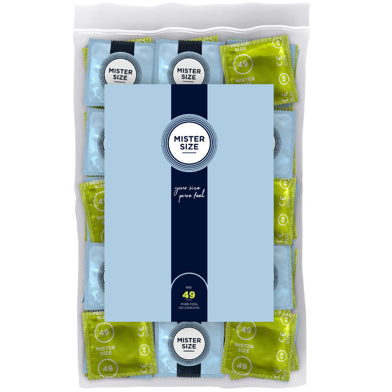 MISTER SIZE - CONDOM SIZE S 49 MM (100 UNITS) - NOCTURNA DESIRES