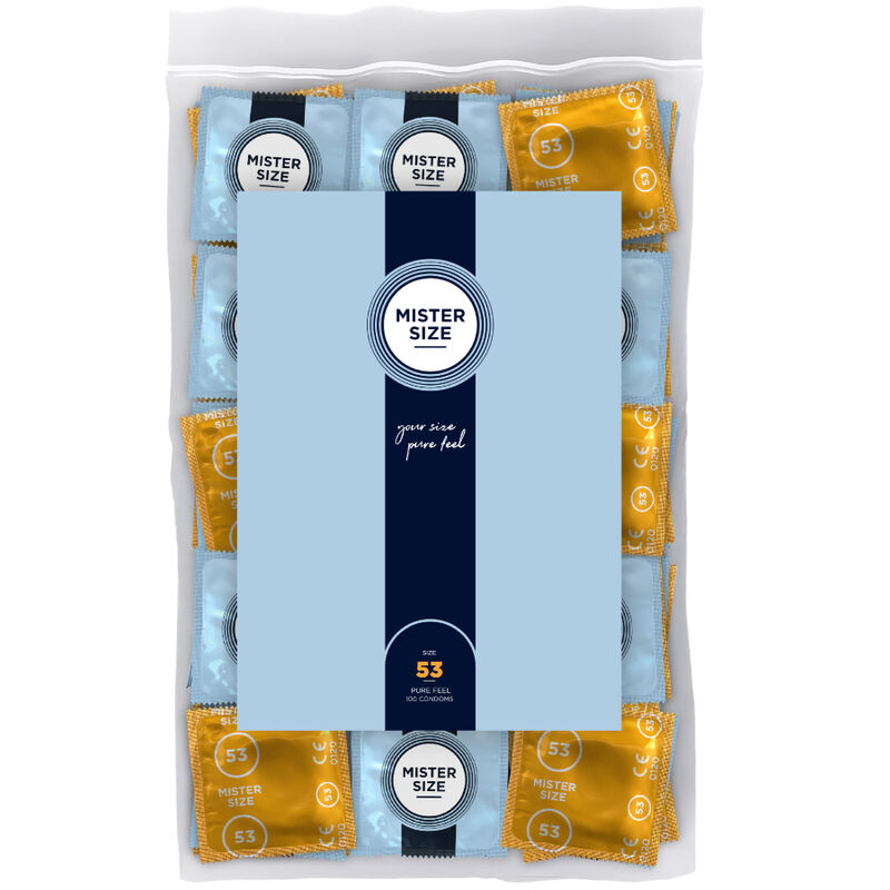MISTER SIZE - CONDOM SIZE M 53 MM (100 UNITS) - NOCTURNA DESIRES