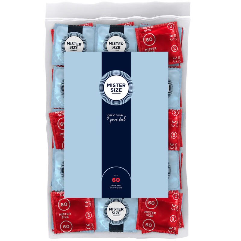 MISTER SIZE - CONDOM SIZE XL 60 MM (100 UNITS) - NOCTURNA DESIRES