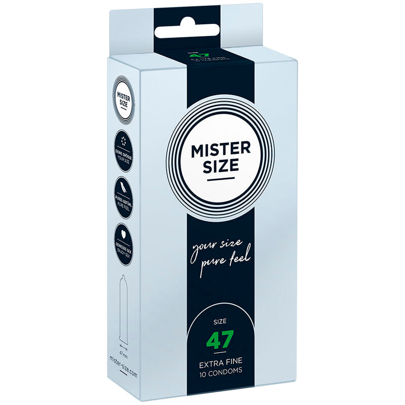 MISTER SIZE - CONDOMS SIZE XS 47 MM (10 UNITS) - NOCTURNA DESIRES