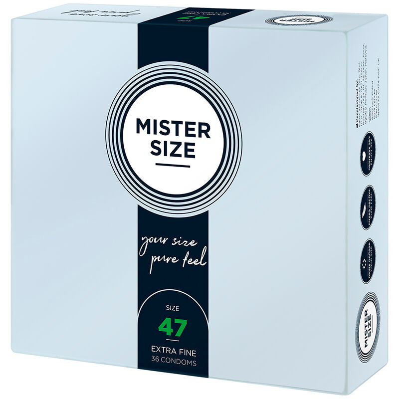 MISTER SIZE - CONDOMS SIZE XS 47 MM (36 UNITS) - NOCTURNA DESIRES