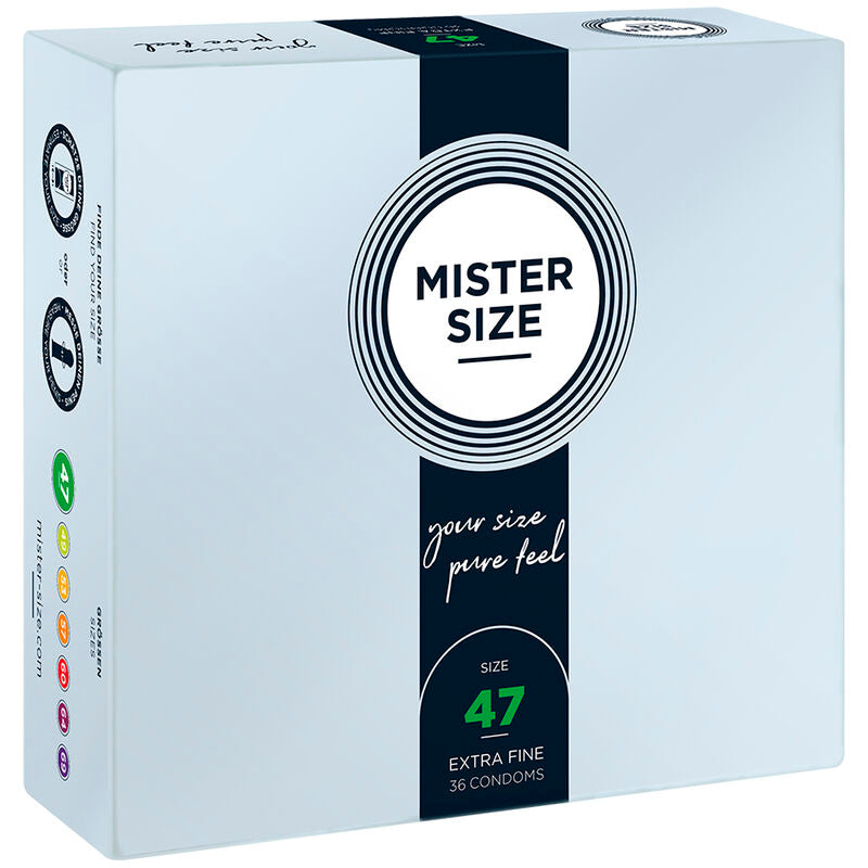 MISTER SIZE - CONDOMS SIZE XS 47 MM (36 UNITS) - NOCTURNA DESIRES