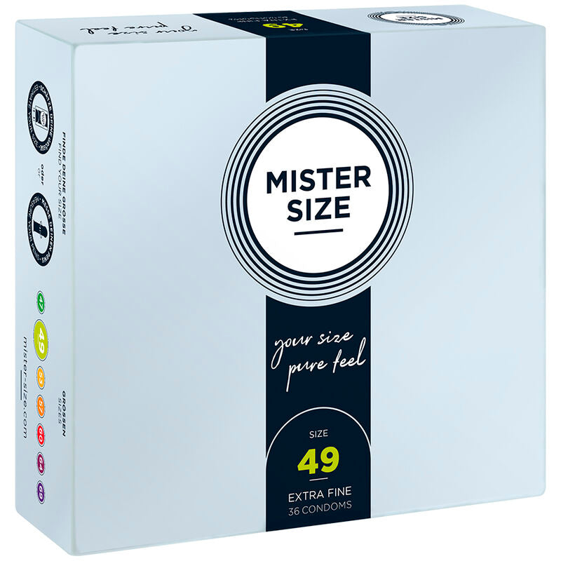 MISTER SIZE - CONDOM SIZE S 49 MM (36 UNITS) - NOCTURNA DESIRES