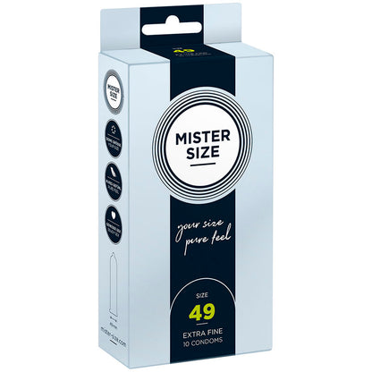 MISTER SIZE - CONDOM SIZE S 49 MM (10 UNITS) - NOCTURNA DESIRES