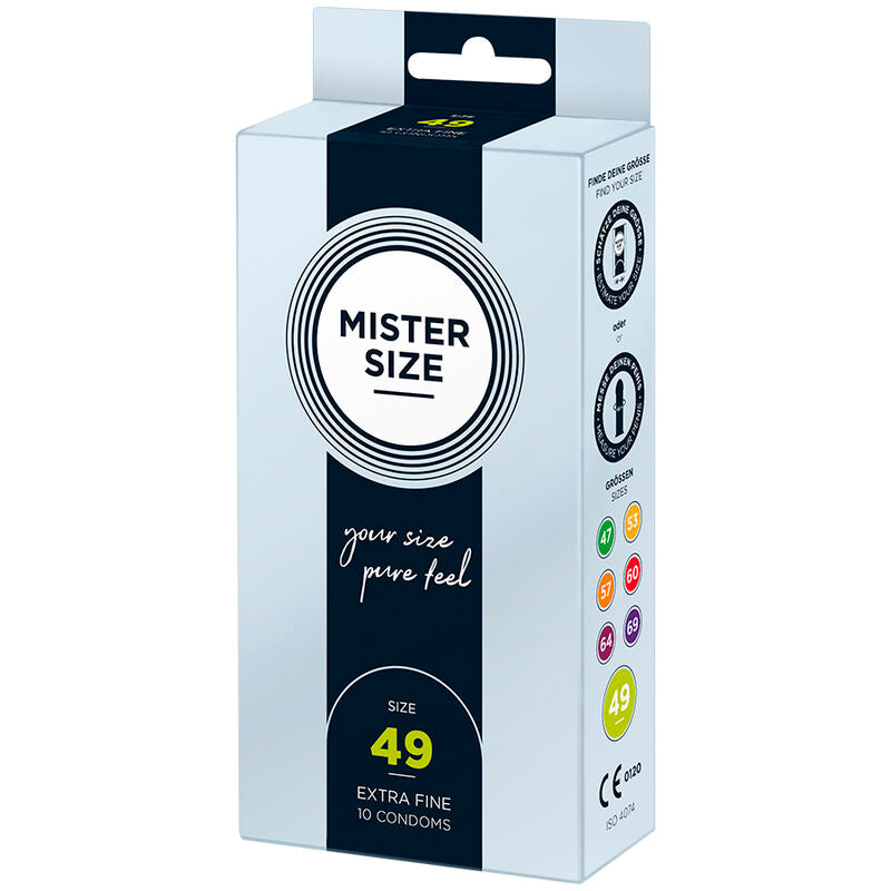 MISTER SIZE - CONDOM SIZE S 49 MM (10 UNITS) - NOCTURNA DESIRES