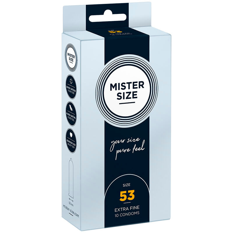 MISTER SIZE - CONDOM SIZE M 53 MM (10 UNITS) - NOCTURNA DESIRES