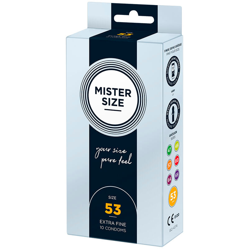 MISTER SIZE - CONDOM SIZE M 53 MM (10 UNITS) - NOCTURNA DESIRES