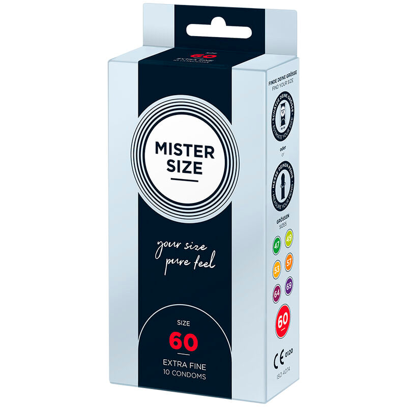 MISTER SIZE - CONDOM SIZE XL 60 MM (10 UNITS) - NOCTURNA DESIRES