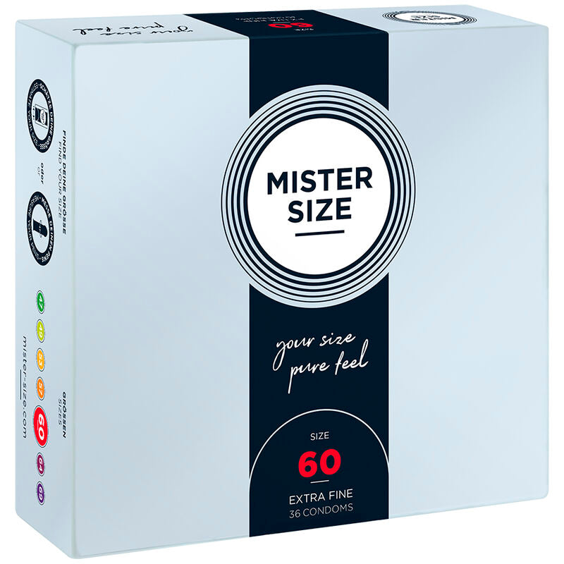 MISTER SIZE - CONDOM SIZE XL 60 MM (36 UNITS) - NOCTURNA DESIRES