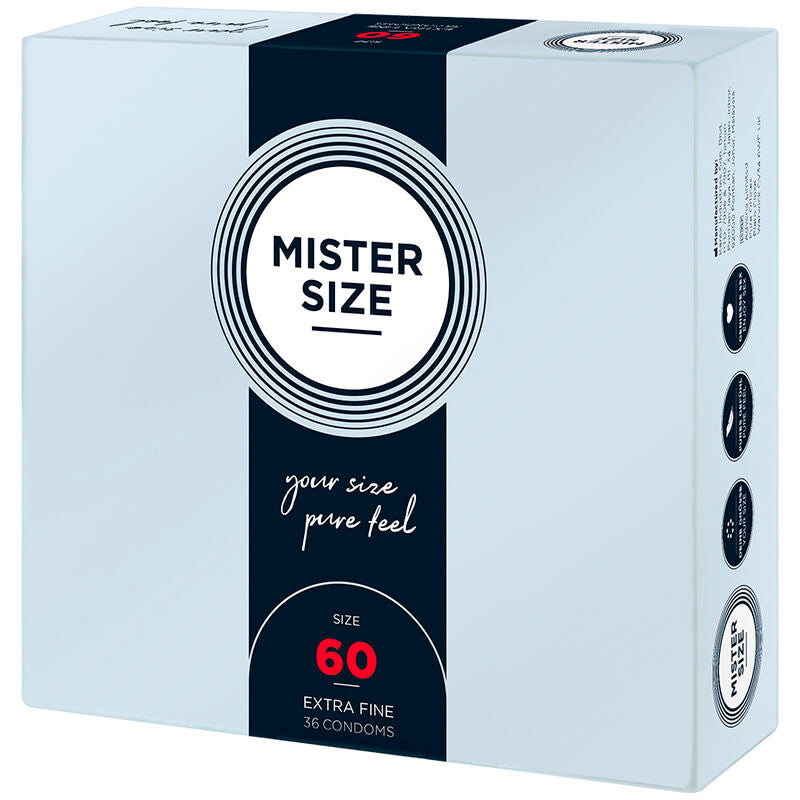 MISTER SIZE - CONDOM SIZE XL 60 MM (36 UNITS) - NOCTURNA DESIRES