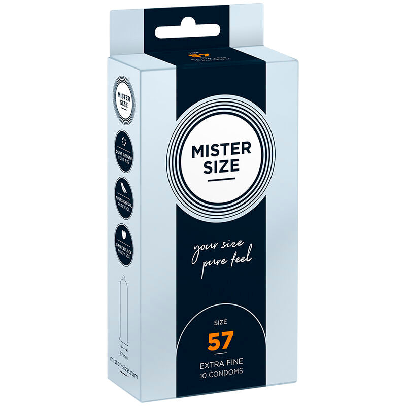 MISTER SIZE - CONDOM SIZE L 57 MM (10 UNITS) - NOCTURNA DESIRES