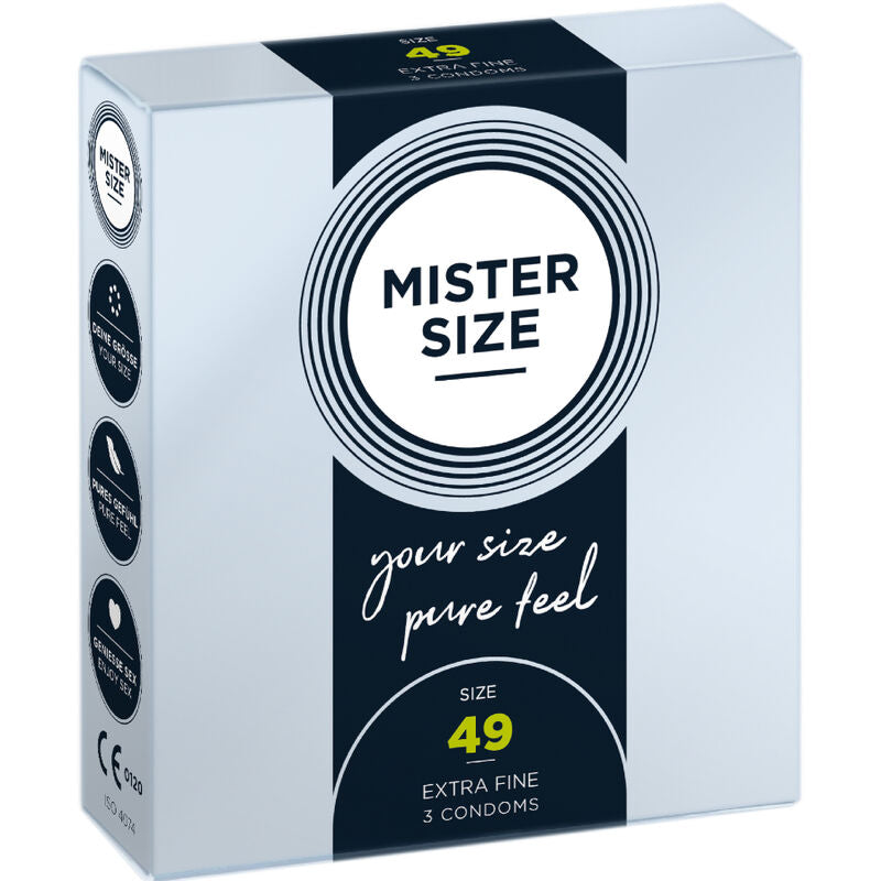 MISTER SIZE - CONDOM SIZE S 49 MM (3 UNITS) - NOCTURNA DESIRES