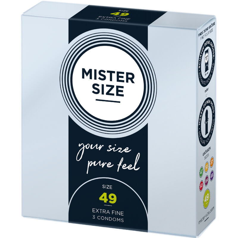 MISTER SIZE - CONDOM SIZE S 49 MM (3 UNITS) - NOCTURNA DESIRES