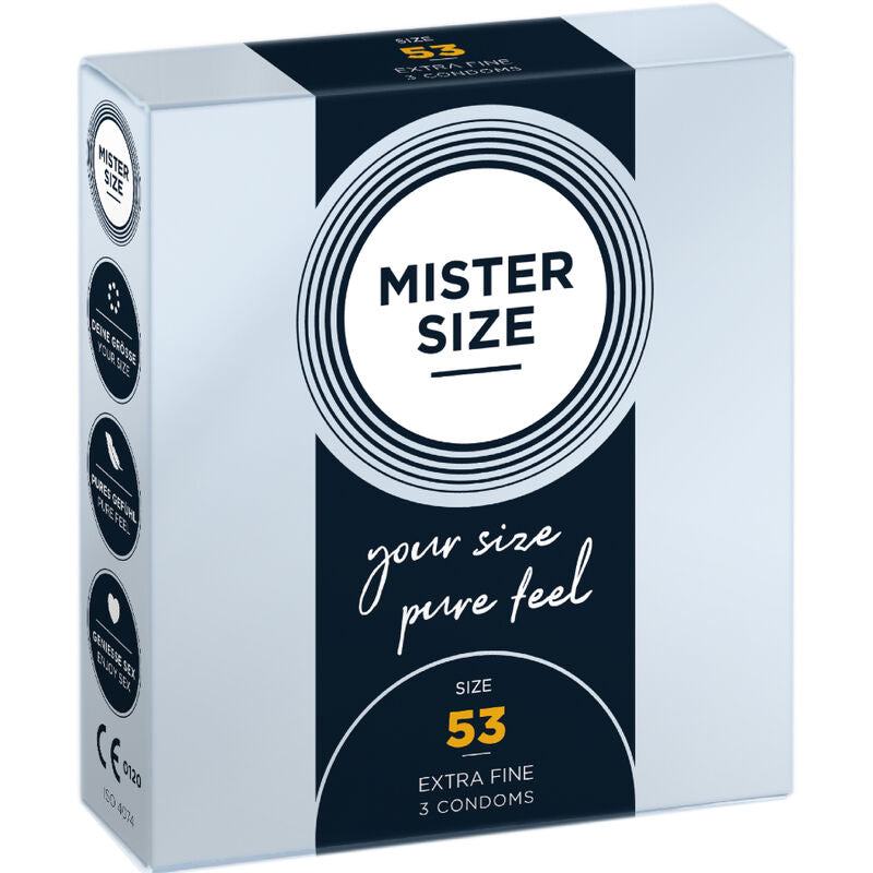 MISTER SIZE - CONDOM SIZE M 53 MM (3 UNITS) - NOCTURNA DESIRES