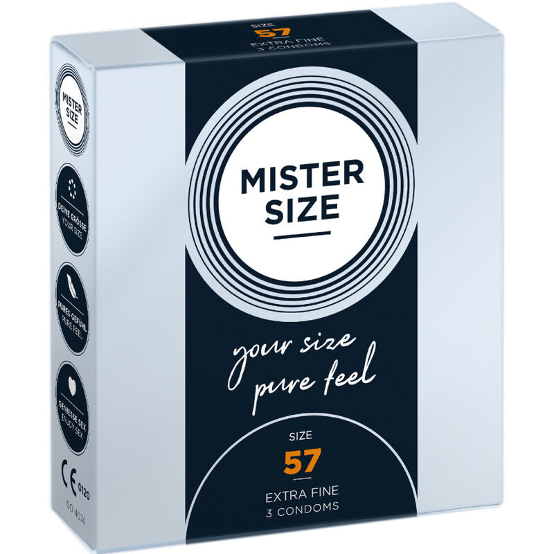 MISTER SIZE - CONDOM SIZE L 57 MM (3 UNITS) - NOCTURNA DESIRES