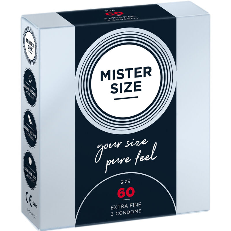 MISTER SIZE - CONDOM SIZE XL 60 MM (3 UNITS) - NOCTURNA DESIRES