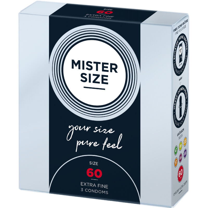 MISTER SIZE - CONDOM SIZE XL 60 MM (3 UNITS) - NOCTURNA DESIRES