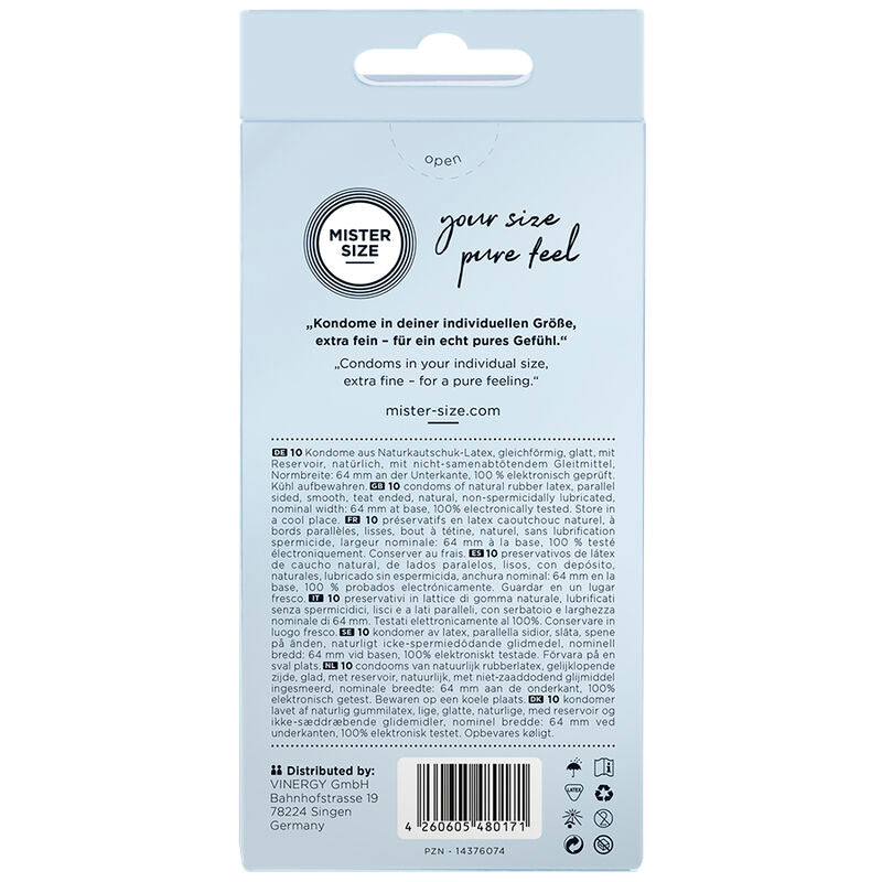 MISTER SIZE - CONDOMS SIZE XXL 64 MM (10 UNITS) - NOCTURNA DESIRES