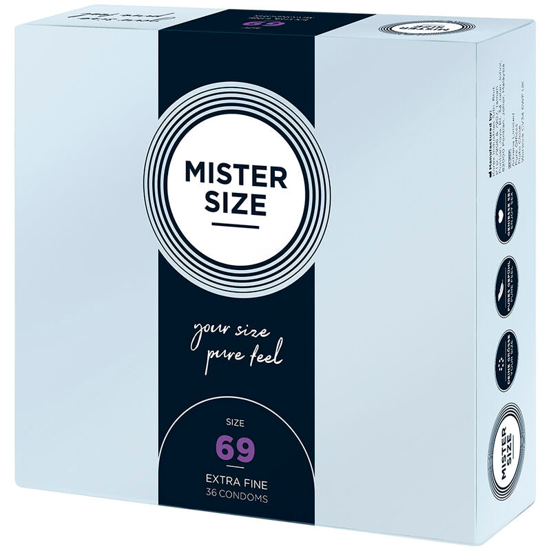 MISTER SIZE - CONDOMS SIZE XXXL 69 MM (36 UNITS) - NOCTURNA DESIRES