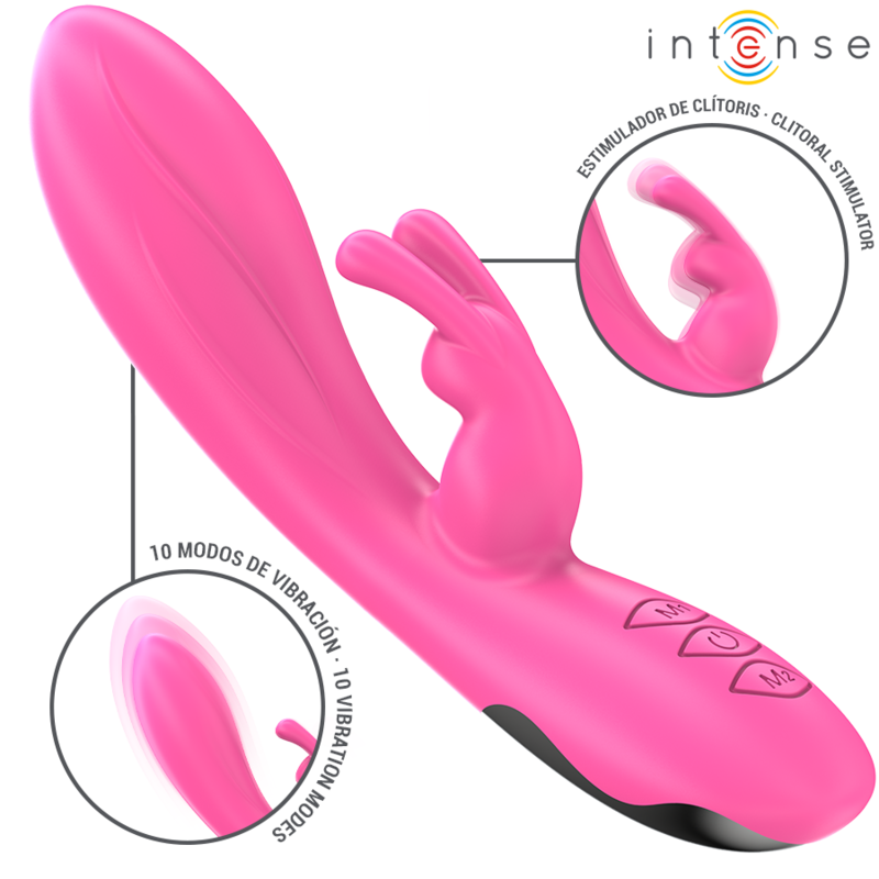 INTENSE - RANDALL RABBIT VIBRATOR 10 VIBRATIONS PINK - NOCTURNA DESIRES