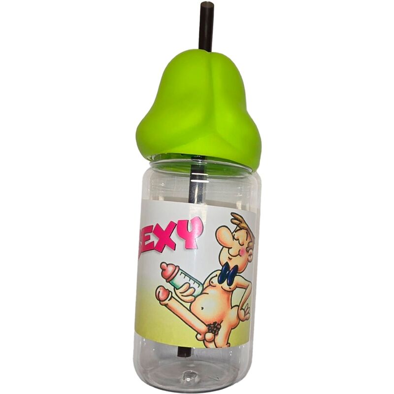 DIABLO PICANTE - PENIS SHAPED 360 ML BABY BOTTLE GREEN - NOCTURNA DESIRES