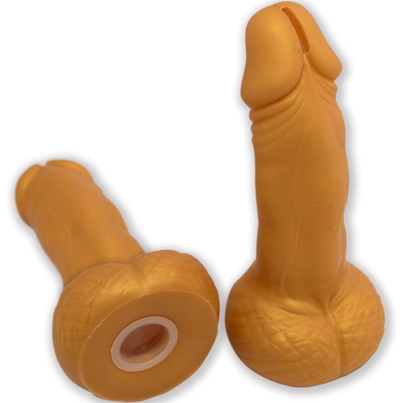 DIABLO PICANTE - PENIS SHAPED PIGGY BANK 22.5 CM GOLD - NOCTURNA DESIRES