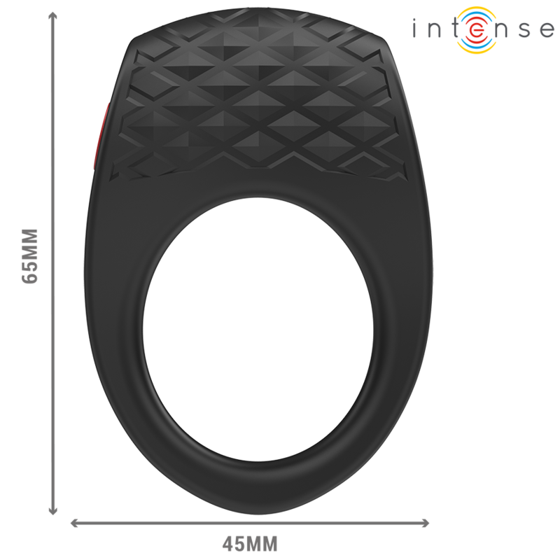 INTENSE - CLOVER VIBRATOR PENIS RING 10 VIBRATIONS BLACK - NOCTURNA DESIRES