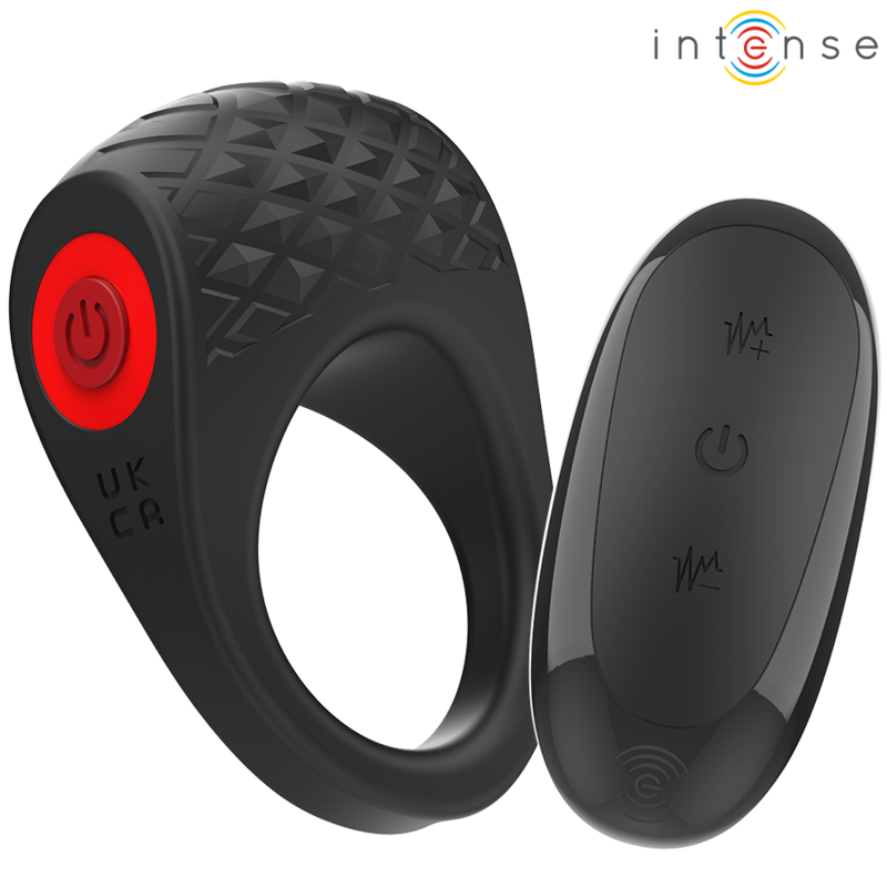 INTENSE - CLOVER VIBRATOR PENIS RING 10 VIBRATIONS BLACK - NOCTURNA DESIRES