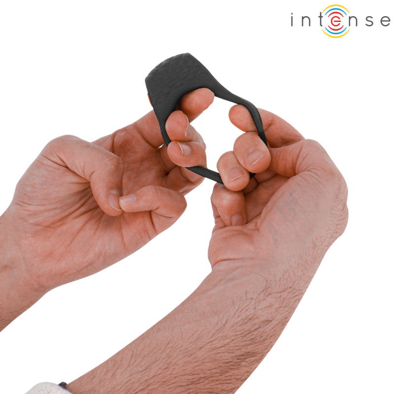 INTENSE - CLOVER VIBRATOR PENIS RING 10 VIBRATIONS BLACK - NOCTURNA DESIRES