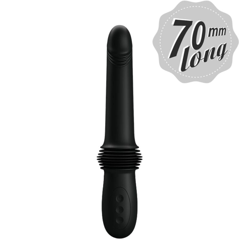 PRETTY LOVE - PAZUZU VIBRATOR 3 THRUST MODES BLACK - NOCTURNA DESIRES