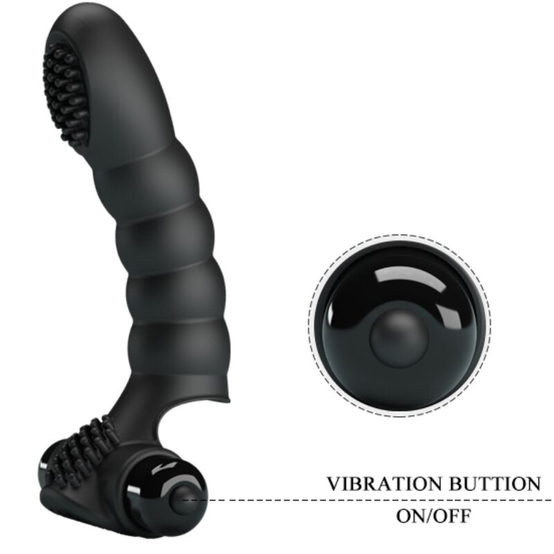 PRETTY LOVE - ALEXANDER FINGER VIBRATOR 10 VIBRATIONS BLACK - NOCTURNA DESIRES
