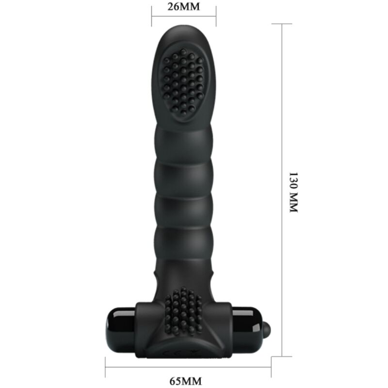 PRETTY LOVE - ALEXANDER FINGER VIBRATOR 10 VIBRATIONS BLACK - NOCTURNA DESIRES