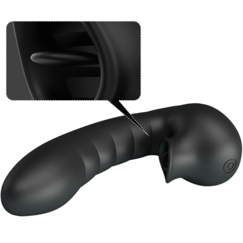 PRETTY LOVE - HOBGOBLIN VIBRATING FINGER CASE 12 VIBRATIONS + CLITORIS STIMULATOR BLACK - NOCTURNA DESIRES