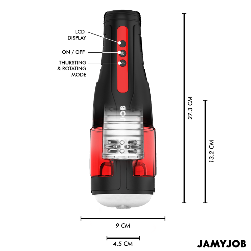 JAMYJOB - CYCLONE AUTOMATIC VAGINA MASTURBATOR 10 ROTATION AND THRUST MODES - NOCTURNA DESIRES