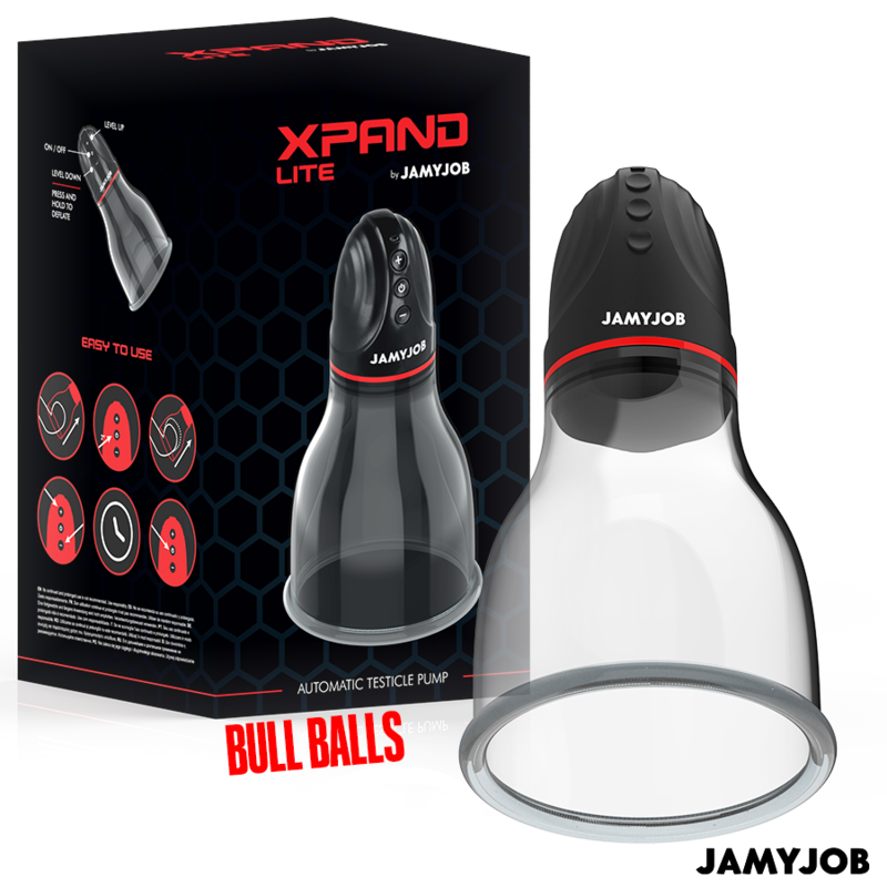 JAMYJOB - XPAND LITE AUTOMATIC TESTICLE PUMP 3 SUCTION LEVELS GREY - NOCTURNA DESIRES