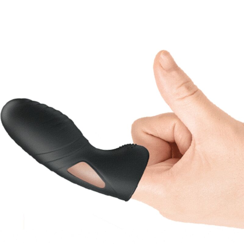 PRETTY LOVE - ALAN SILICONE FINGER VIBRATOR BLACK - NOCTURNA DESIRES