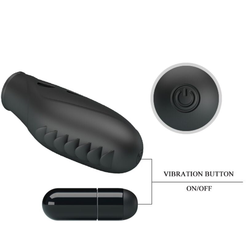 PRETTY LOVE - GILO SILICONE FINGER VIBRATOR BLACK - NOCTURNA DESIRES