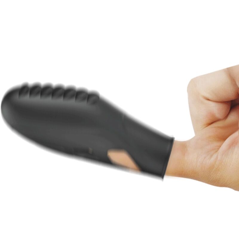 PRETTY LOVE - GILO SILICONE FINGER VIBRATOR BLACK - NOCTURNA DESIRES