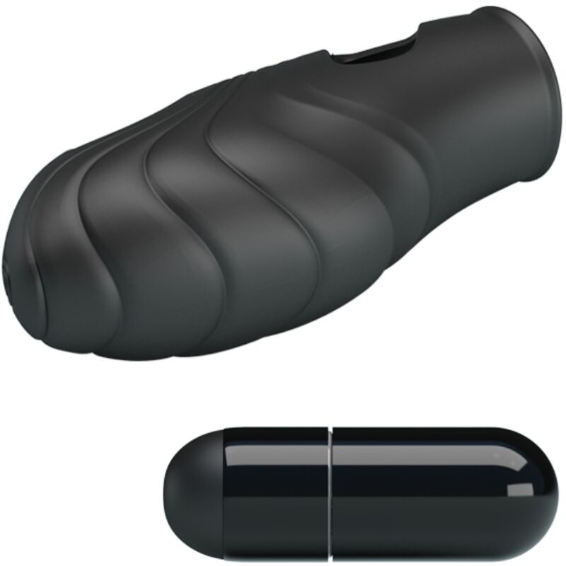 PRETTY LOVE - LICH SILICONE FINGER VIBRATOR BLACK - NOCTURNA DESIRES