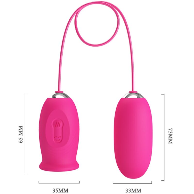 PRETTY LOVE - DAISY VIBRATING EGG + CLITORIS STIMULATING TONGUE PINK - NOCTURNA DESIRES