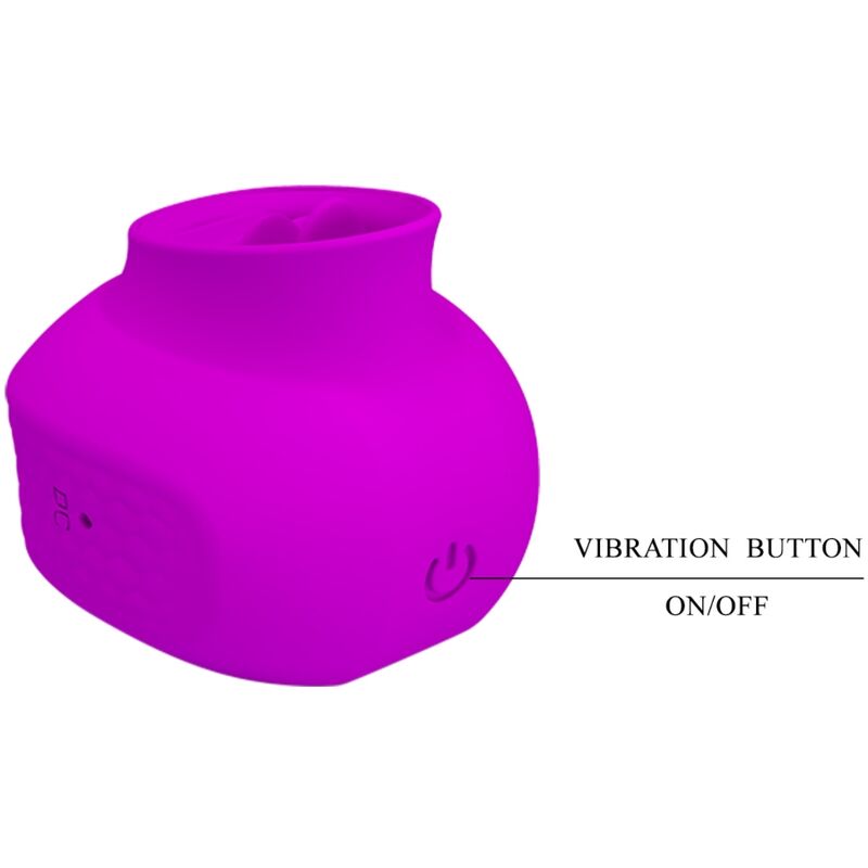 PRETTY LOVE - ESTELLE TONGUE CLITORIS STIMULATOR 12 VIBRATIONS PURPLE - NOCTURNA DESIRES