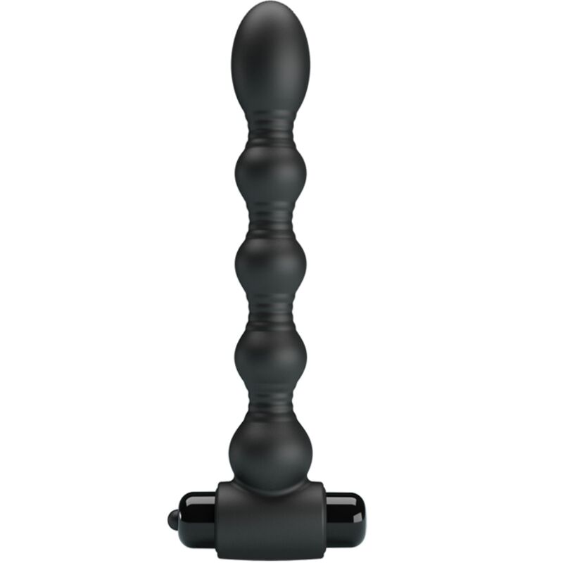 PRETTY LOVE - LYNN SILICONE ANAL PLUG 10 VIBRATIONS BLACK - NOCTURNA DESIRES