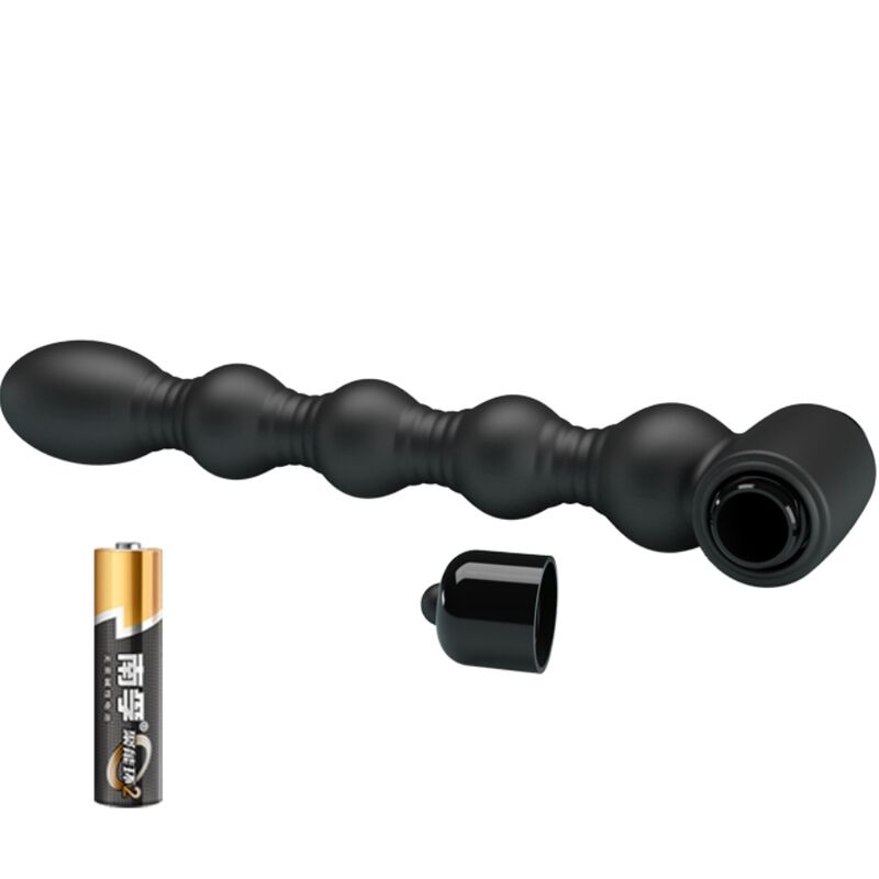 PRETTY LOVE - LYNN SILICONE ANAL PLUG 10 VIBRATIONS BLACK - NOCTURNA DESIRES